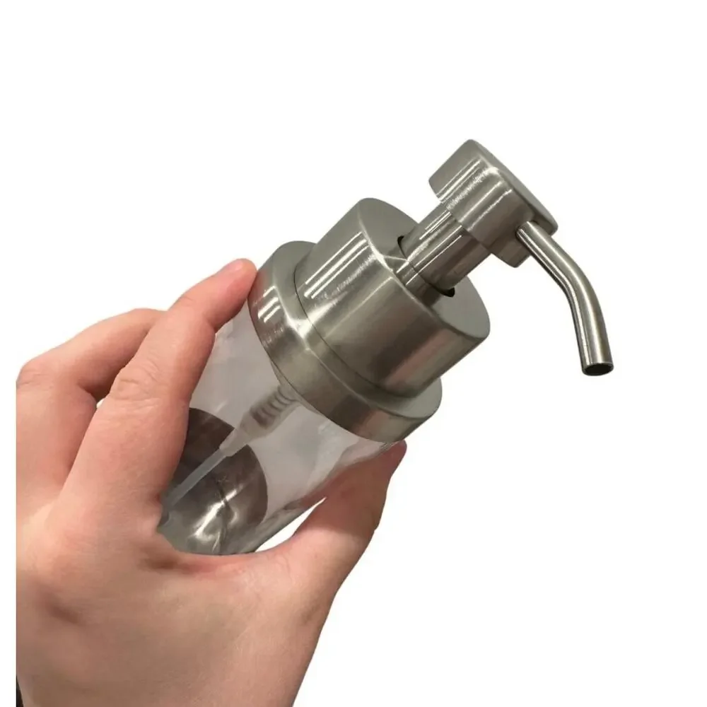 NEW in box foaming stainless steel/clear foaming soap dispenser